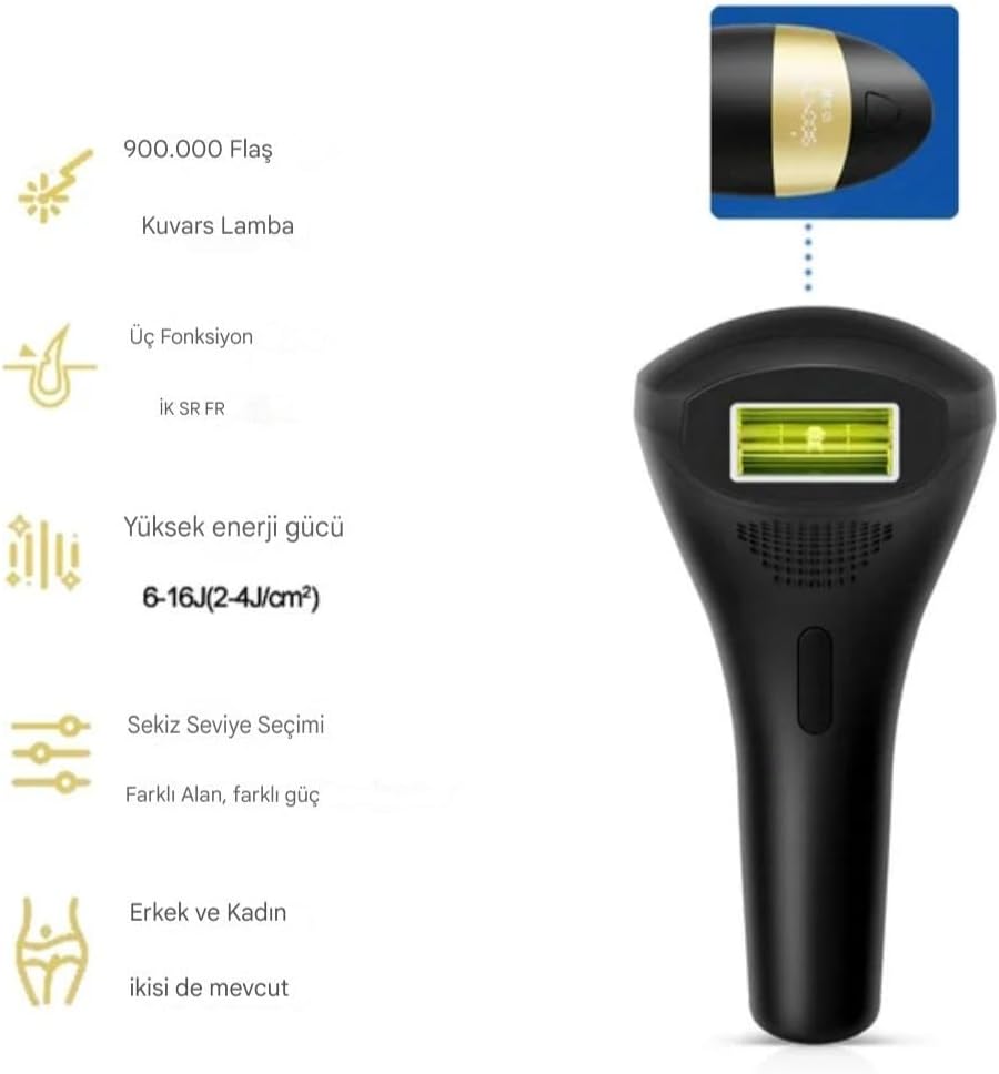 Yeni Nesil 3 Başlıklı Evde IPL Lazer Epilasyon Cihazı - 999,999 Flaş, kalıcı Tüy Alma, Sivilce Tedavisi ve Cilt Yenileme | Evde Kullanım İçin Güvenli ve Etkili (Kopya)
